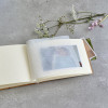 inside  Small Recycled Leather Baby Hand Print Photo Album