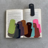 Initialled Eco Leather Paperclip Bookmark