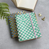  Checkered Recycled Leather Midi Notebook