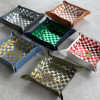 Checkerboard Recycled Leather Square Tray Tidy by undercover