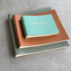 Personalised Recycled Leather Photo Album Contemporary Elegant Feel by undercover