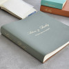 Recycled Leather Photo Album Personalised with Contemporary Elegant Feel