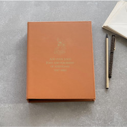 Personalised Hardback A5 Leather Ring Binder Add Your Logo