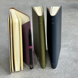 Recycled Leather Pocket Notebook with Pencil