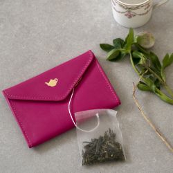 Silk Lined Leather Tisane Envelope