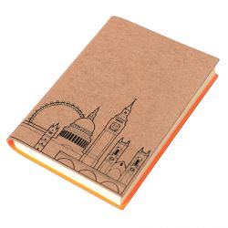 London Skyline Recycled Leather Journal (A6)