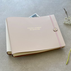 Photo Album Crafted From Recycled Leather with Elegant Font