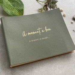 Personalised Photo Album  Recycled Leather with Relaxed Vibe