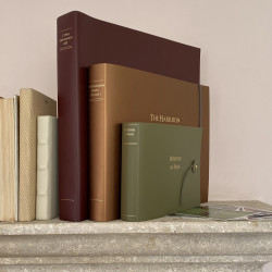 Library Look Personalised Photo Album Recycled Leather Album