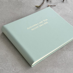 Personalised Library Look Hardback Recycled Leather Photo Album