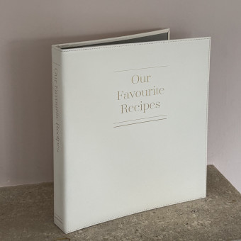 A4 Hardback Recycled Leather Recipe Ring Binder