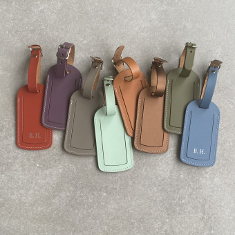 Recycled Leather Luggage Tag