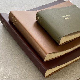 Jumbo Library Look Personalised Recycled Leather Photo Album