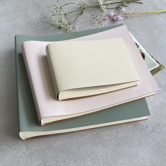 Jumbo Recycled Leather Photo Album Option to Add Your Logo/Artwork