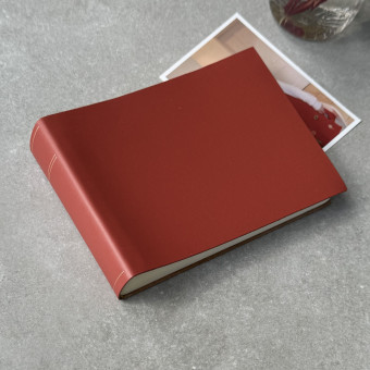 Small Library Look Recycled Leather Photo Album