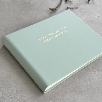 Personalised Library Look Hardback Recycled Leather Photo Album