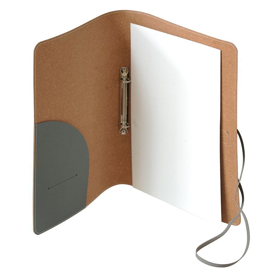 Recycled Leather Ring Binder Folder in 26 Colours A4/US Letter